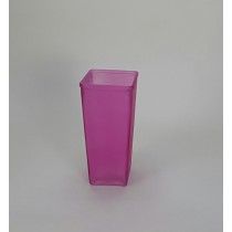 Pink Tapered Glass Rose Vase