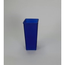 Blue Tapered Glass Rose Vase