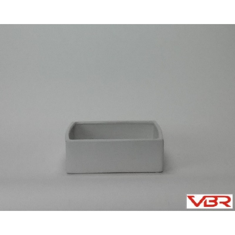 SATIN WHITE LOW SQUARE