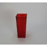 Red Tapered Glass Rose Vase